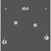 Suspension Paul Neuhaus Q-ADAM LED Acier inoxydable, 2 lumières, Télécommandes, Changeur de couleurs