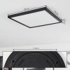 Plafonnier  Folgares LED Noir, 1 lumière