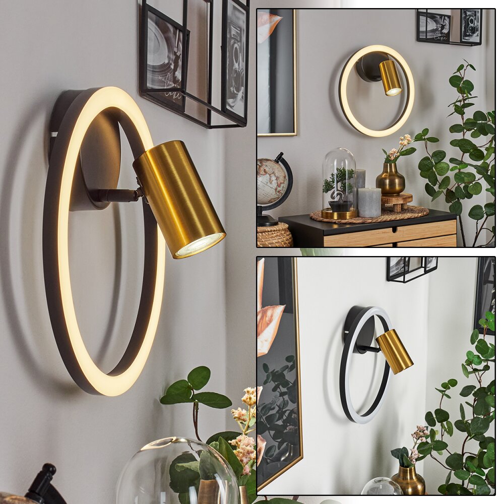 Applique murale Reboleiro LED Noir, 2 lumières main product photo
