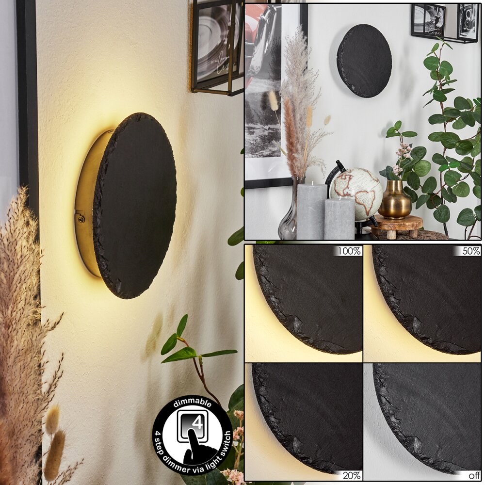 Applique murale  Guadramil LED Noir, 1 lumière main product photo