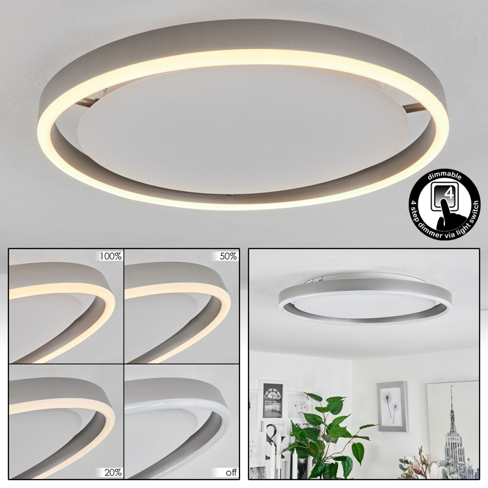 Plafonnier Barril LED Aluminium, 1 lumière main product photo