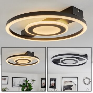 Plafonnier  Canhoso LED Noir, 1 lumière