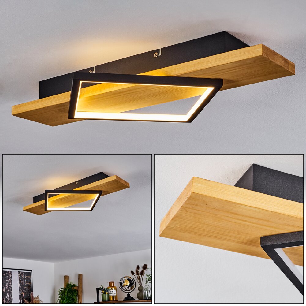 Plafonnier Pompu LED Écru, Noir, 1 lumière main product photo