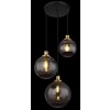 Suspension Globo POTTER Laiton, Noir, 3 lumières