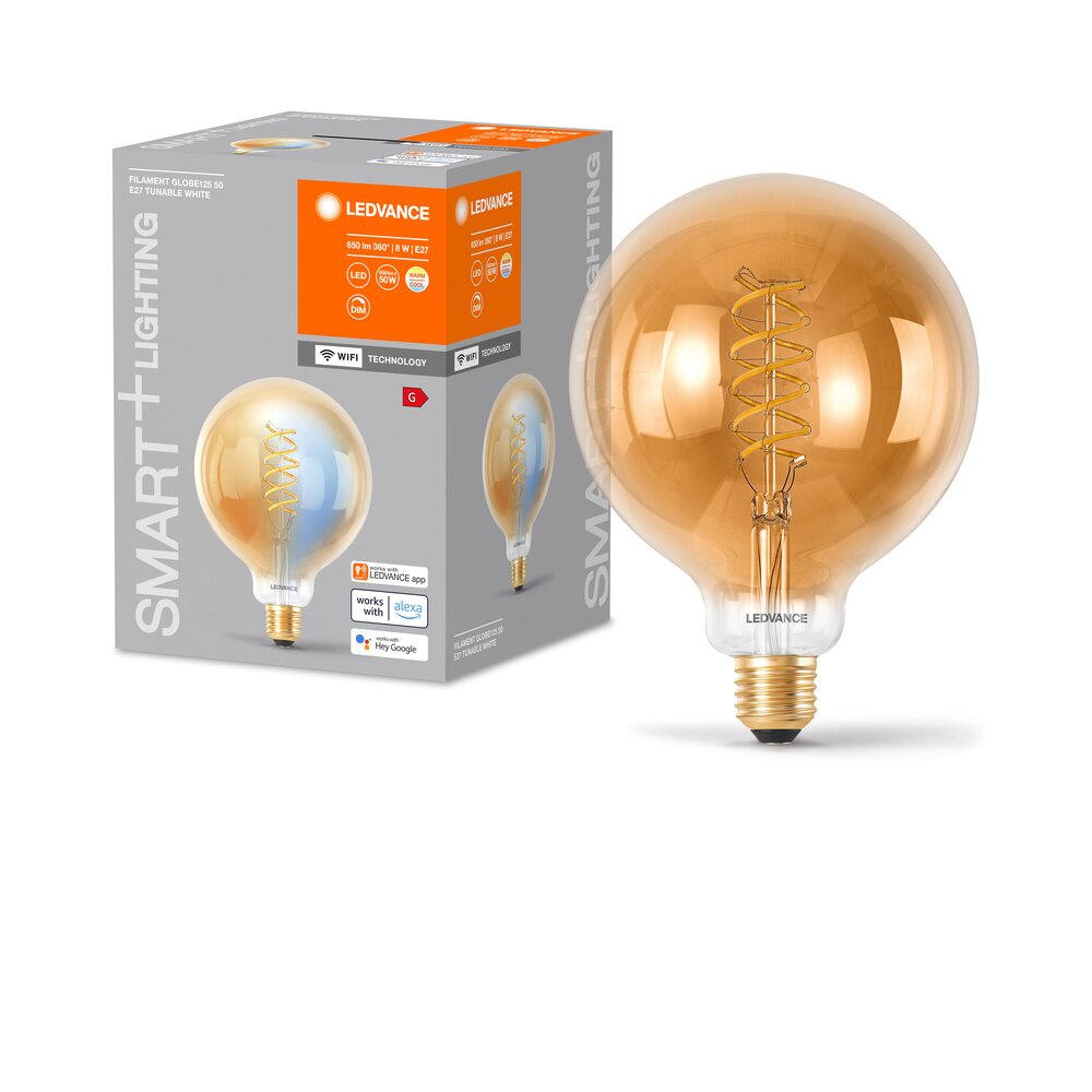 LEDVANCE SMART+WIFI LED E27 8 watt 2200-5000 kelvin 600 lumen main product photo