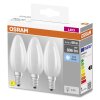 OSRAM CLASSIC B Lot de 3 LED E14 5,5 watt 4000 Kelvin 806 lumen