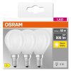 OSRAM CLASSIC P Lot de 3 LED E14 5,5 watt 2700 kelvin 806 lumen