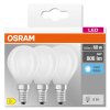 OSRAM CLASSIC P Lot de 3 LED E14 5,5 watt 4000 Kelvin 806 lumen