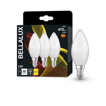BELLALUX® CLB Set de 3 LED E14 4,9 watt 2700 kelvin 470 lumen