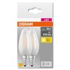 OSRAM CLASSIC B Lot de 2 LED E14 4 watt 2700 kelvin 470 lumen