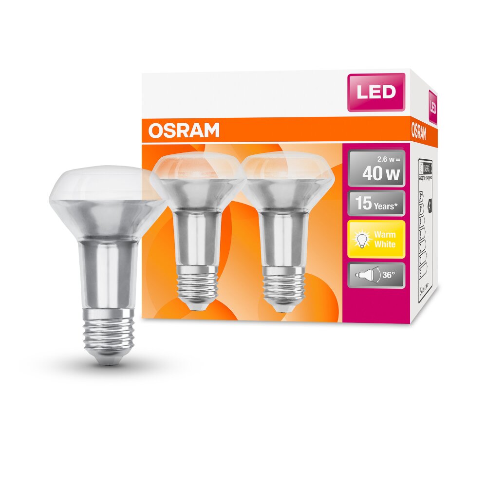 OSRAM LED STAR Lot de 2 E27 2,6 watt 2700 Kelvin 210 lumen main product photo