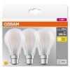 OSRAM CLASSIC A Set de 3 LED B22d 6,5 Watt 2700 Kelvin 806 Lumen