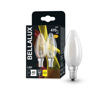 BELLALUX® Lot de 2 LED E14 4 watt 2700 kelvin 470 lumen
