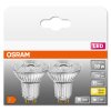 OSRAM LED STAR Set de 2 ampoules GU10 4,3 watt 2700 Kelvin 350 lumen
