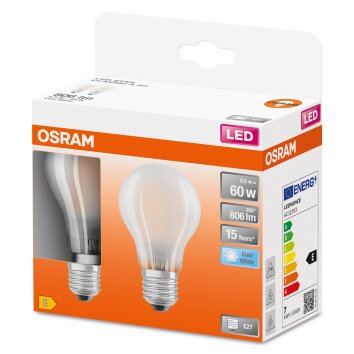 OSRAM LED Retrofit Lot de 2 E27 6,5 Watt 4000 Kelvin 806 Lumen