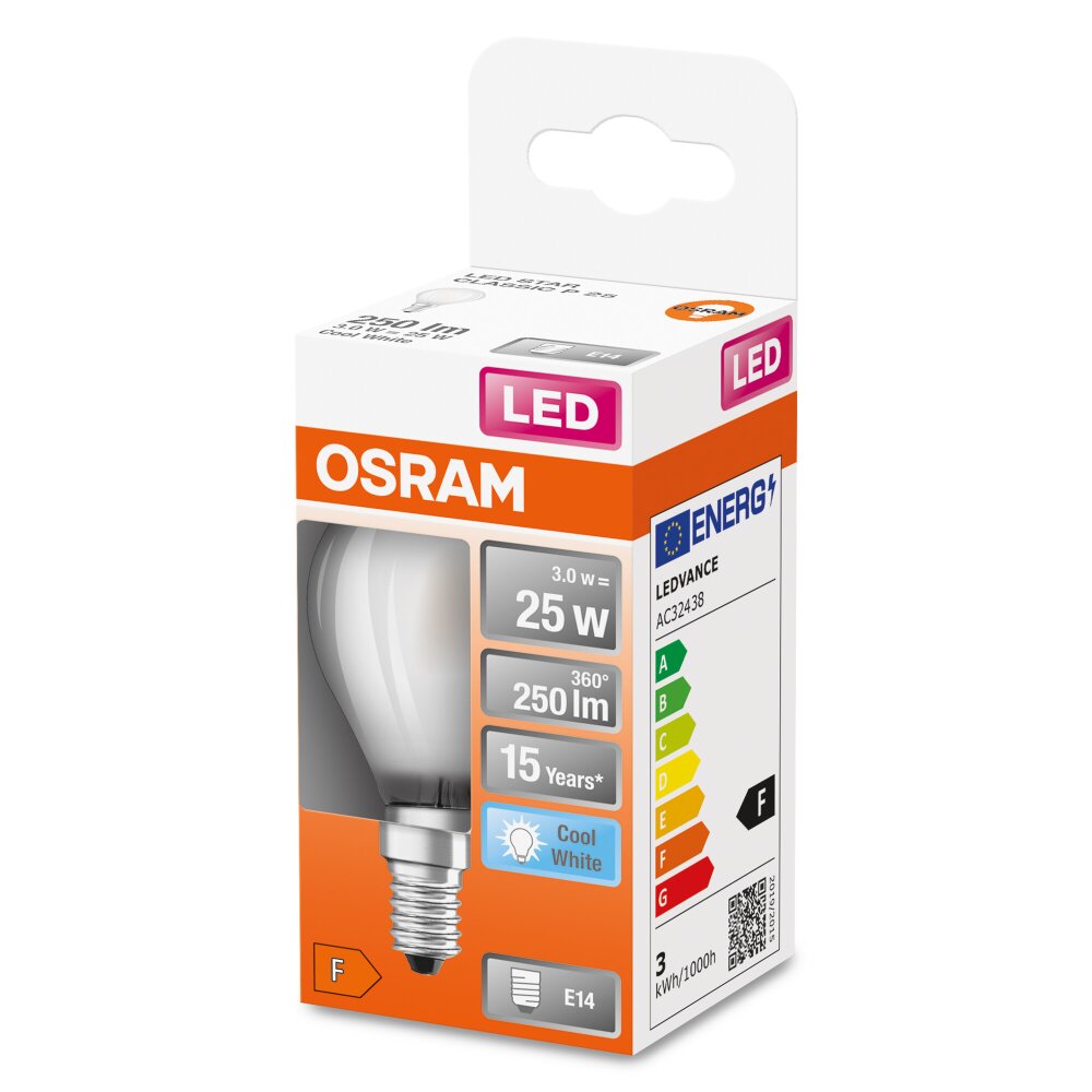 OSRAM LED Retrofit E14 2,5 Watt 4000 Kelvin 250 lumen main product photo