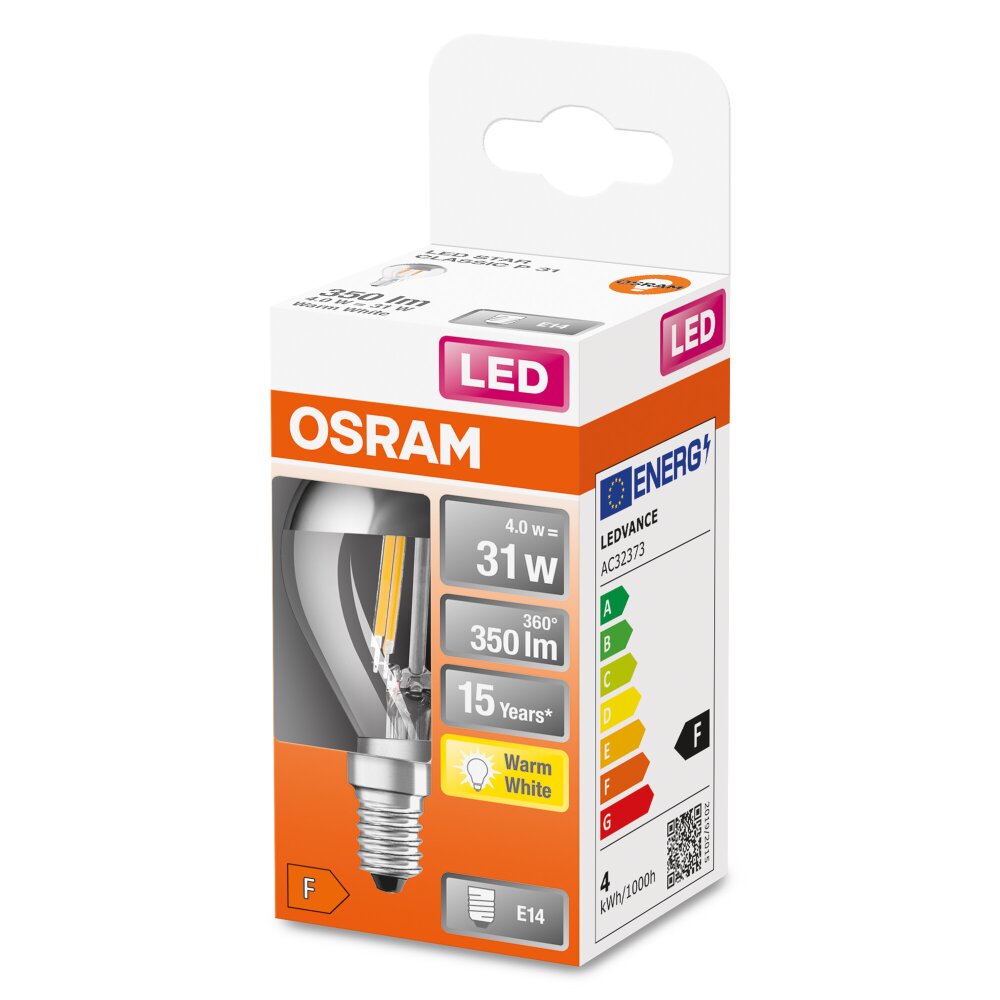 OSRAM LED Retrofit E14 4 watt 2700 kelvin 350 lumen main product photo