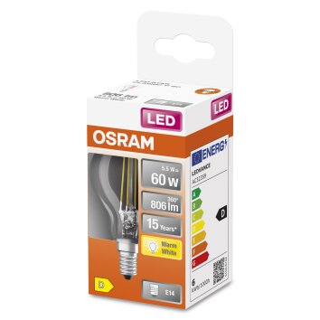 OSRAM LED Retrofit E14 5,5 watt 2700 kelvin 806 lumen