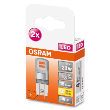 OSRAM LED PIN Set de 2 ampoules G9 1,9 Watt 2700 Kelvin 200 lumen