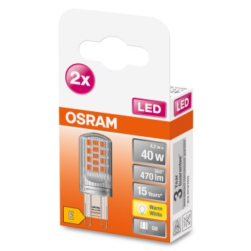 OSRAM LED PIN Set de 2 ampoules G9 4,2 watt 2700 Kelvin 470 lumen