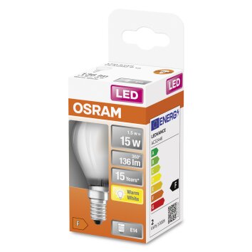 OSRAM LED Retrofit E14 1,5 Watt 2700 Kelvin 136 lumen