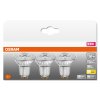 OSRAM LED STAR PAR16 Set de 3 ampoules GU10 4,3 watt 2700 Kelvin 350 lumen