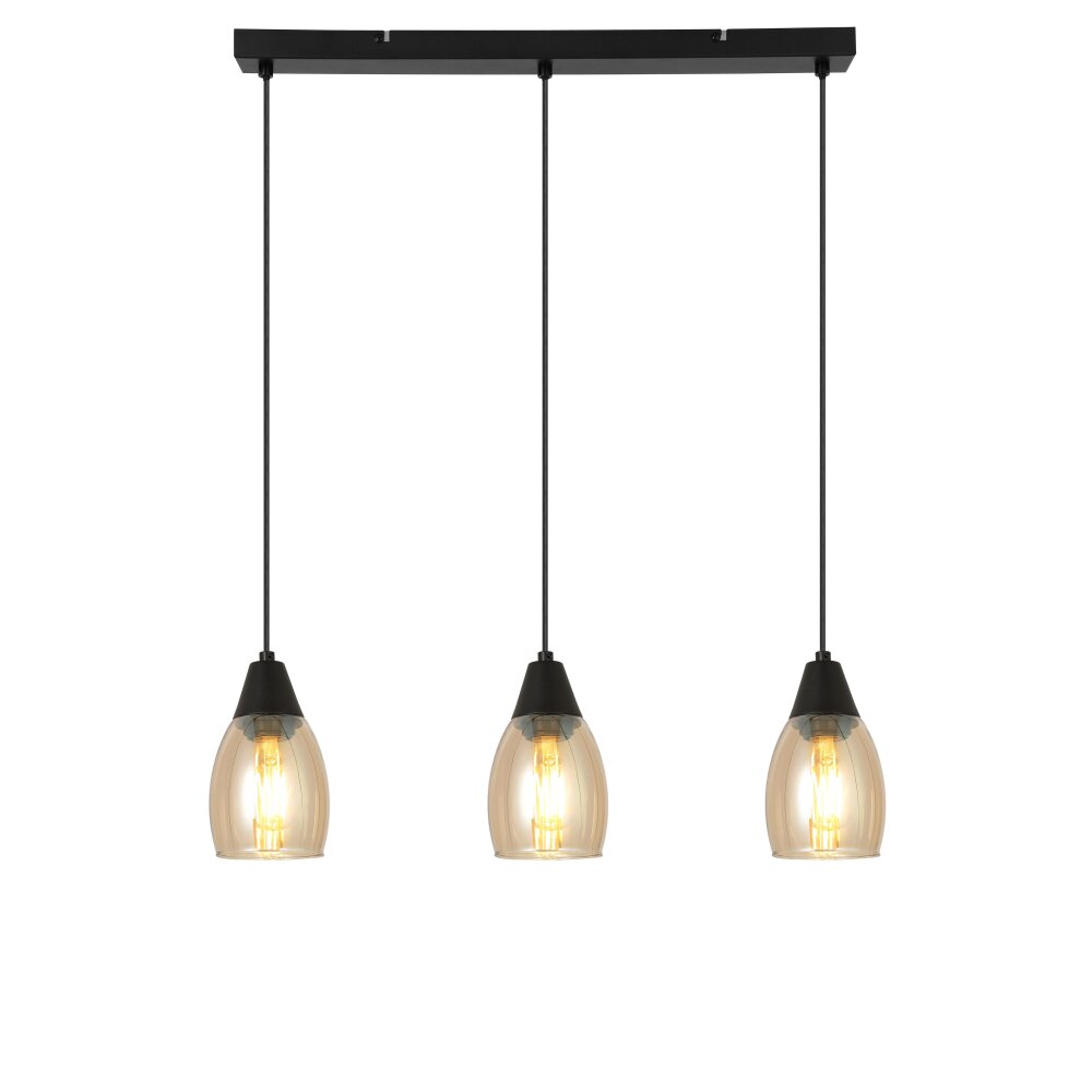 Suspension Globo REID Noir, 3 lumières main product photo