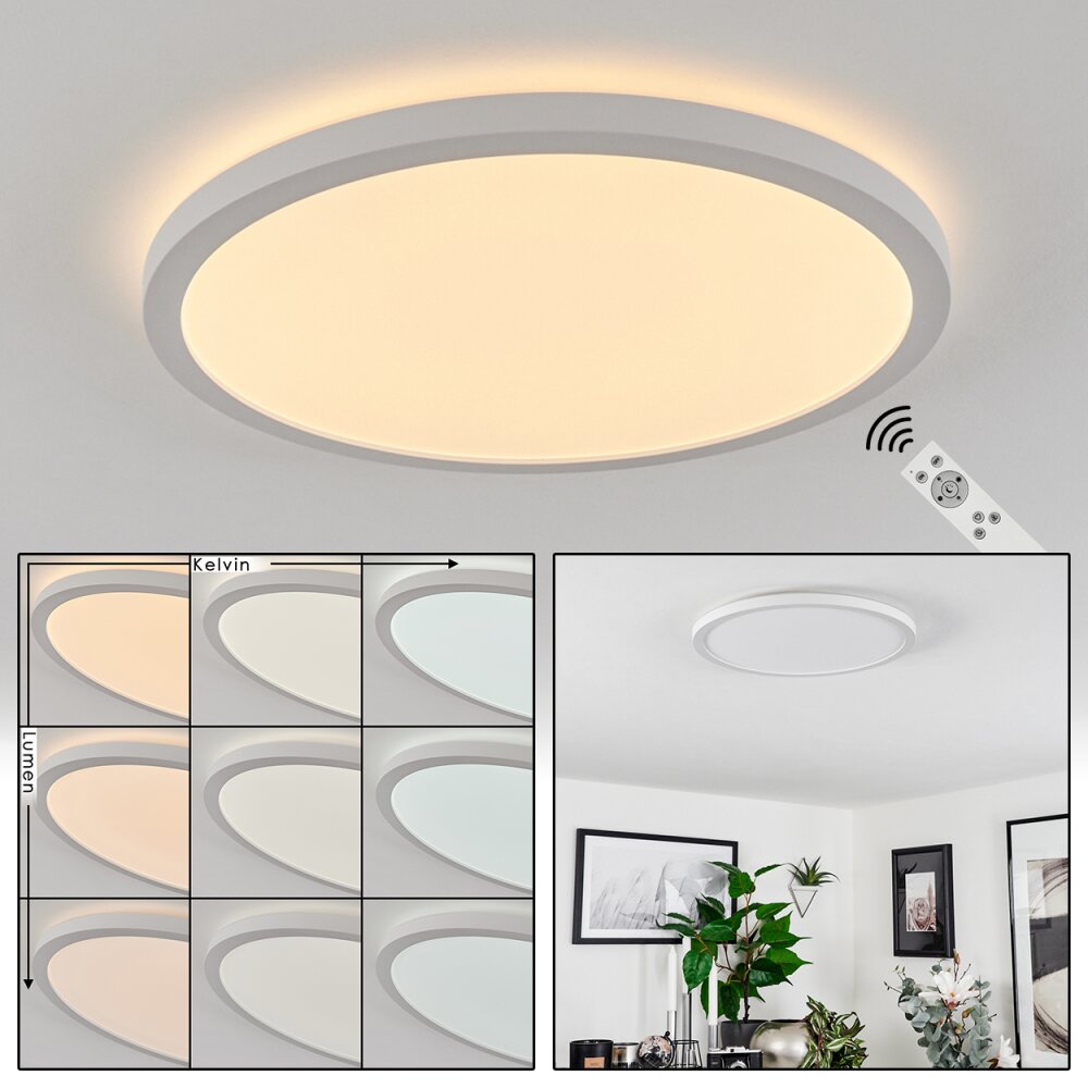 Plafonnier Sasinhosa LED Blanc, 1 lumière, Télécommandes main product photo