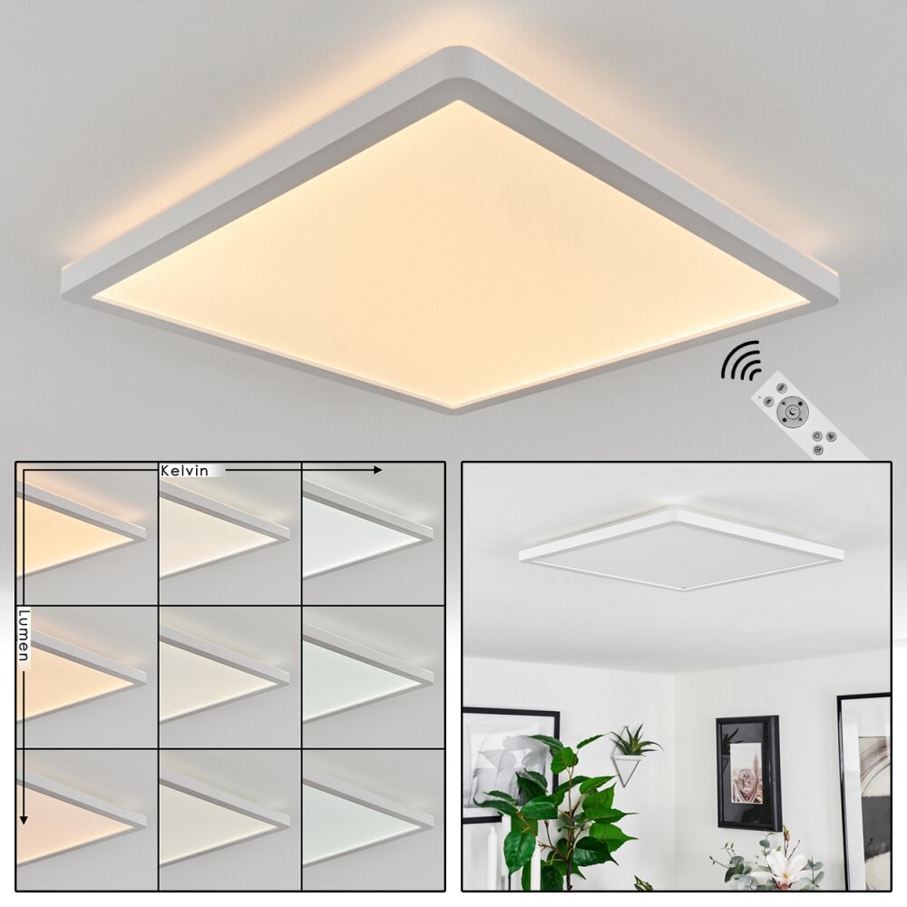 Plafonnier Sasinhosa LED Blanc, 1 lumière, Télécommandes main product photo