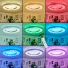 Plafonnier Cancinos LED Argenté, Blanc, 2 lumières, Télécommandes, Changeur de couleurs