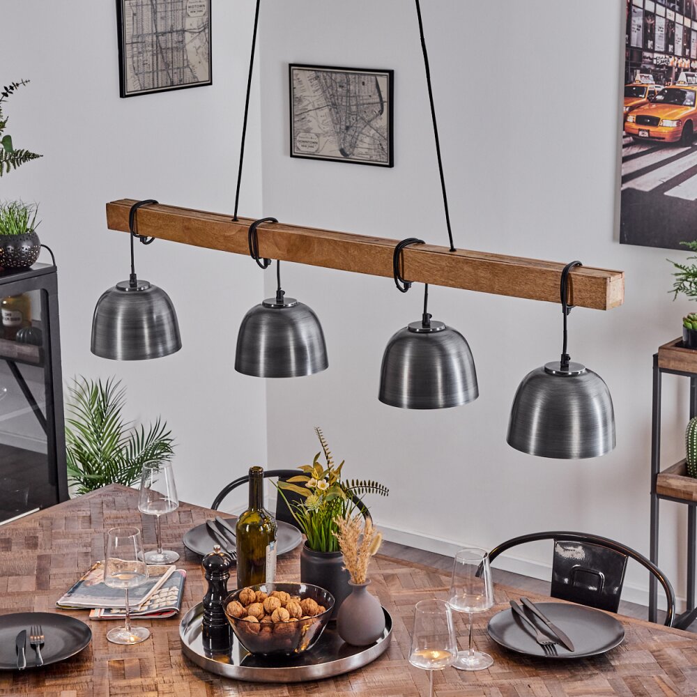 Suspension Sontey Écru, Noir, 4 lumières main product photo