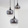 Suspension Azurara Noir, 3 lumières