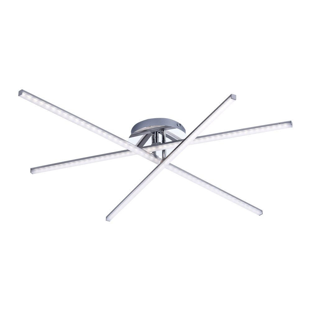 Plafonnier Leuchten Direkt Simon LED Chrome, 3 lumières main product photo