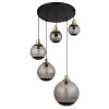 Suspension Globo POTTER Laiton, Noir, 5 lumières