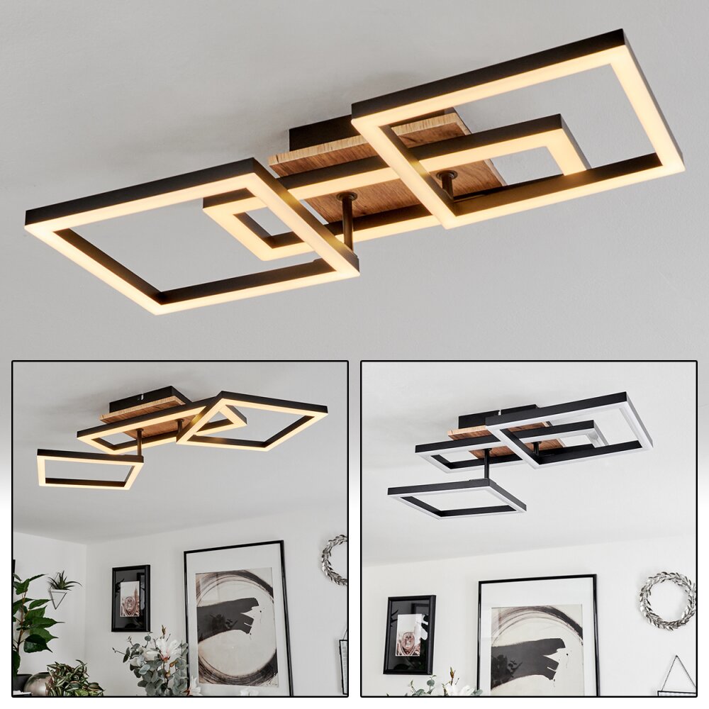 Plafonnier Avelal LED Brun, Couleur bois, Noir, 1 lumière main product photo