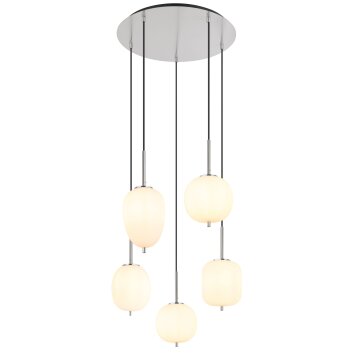 Suspension Globo BLACKY Nickel mat, 5 lumières