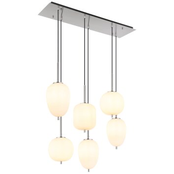 Suspension Globo BLACKY Nickel mat, 6 lumières