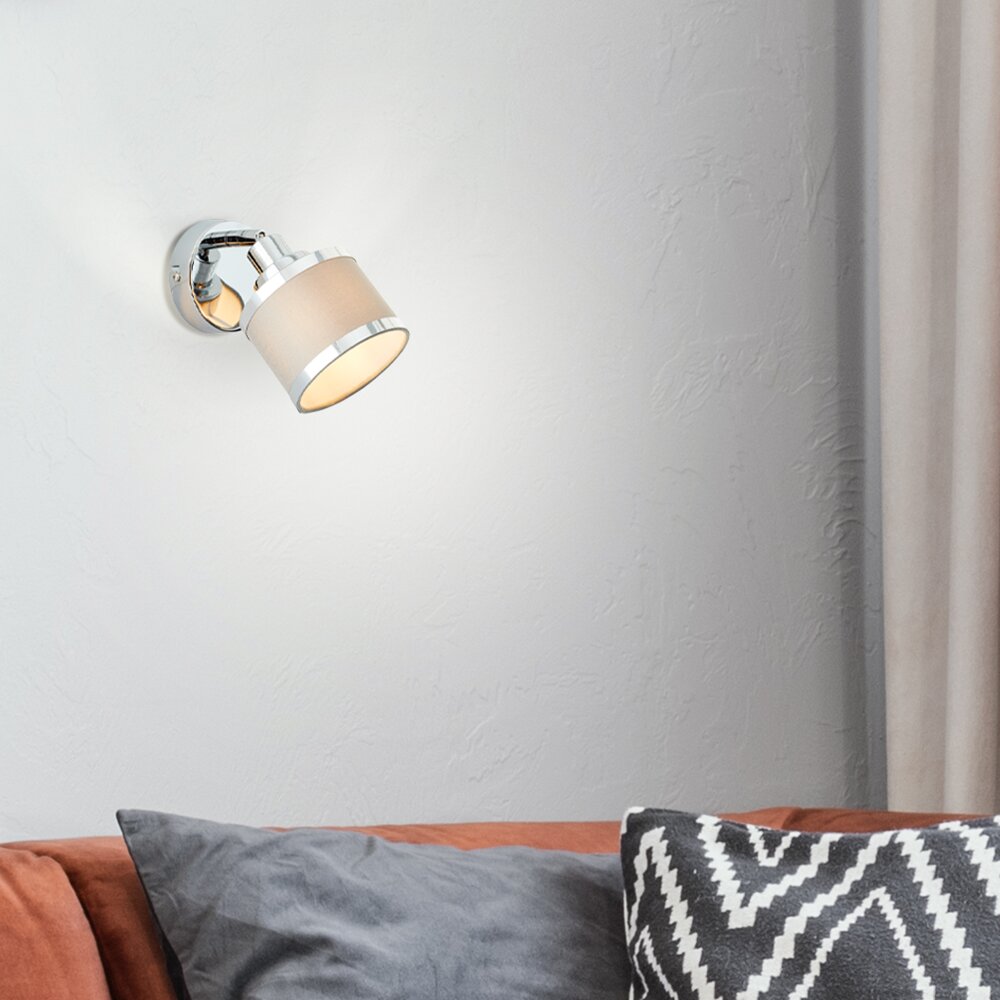 Applique murale Brilliant Alexia Argenté, 1 lumière main product photo