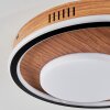 Plafonnier Phnhealu LED Brun, Couleur bois, 1 lumière