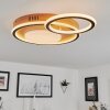 Plafonnier Phnhealu LED Brun, Couleur bois, 1 lumière