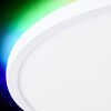 Plafonnier Brilliant Saltery LED Blanc, 1 lumière, Télécommandes, Changeur de couleurs
