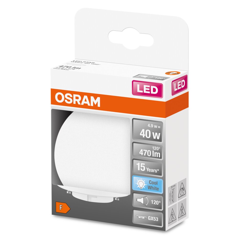 OSRAM LED STAR GX53 4,9 watt 4000 kelvin 470 lumen main product photo