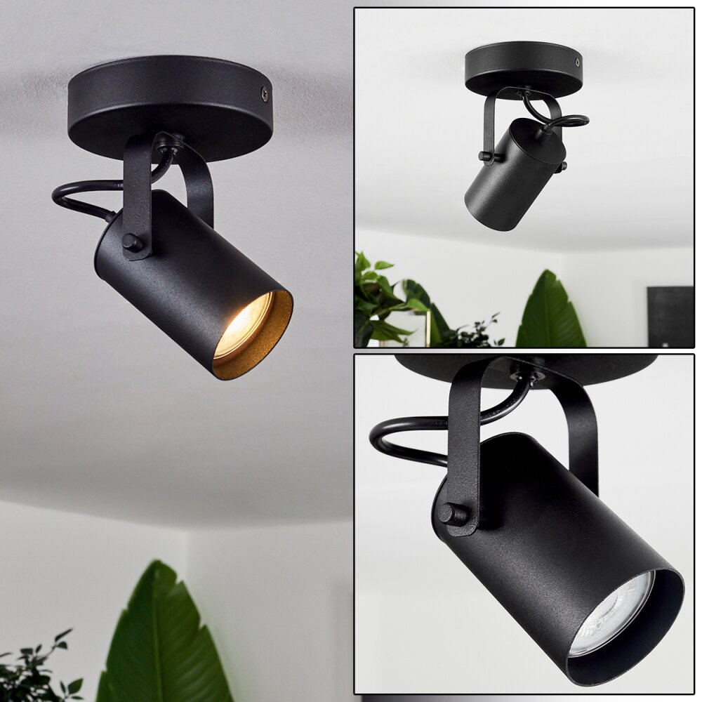 Plafonnier Kergus Noir, 1 lumière main product photo