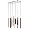 Suspension Brilliant Living Cembalo LED Brun, 14 lumières