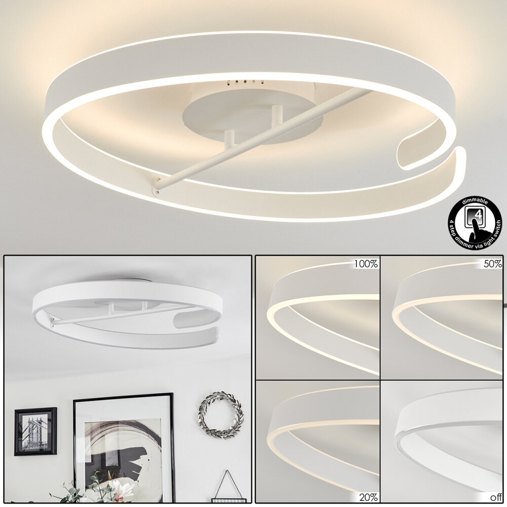 Plafonnier Rosemond LED Blanc, 1 lumière main product photo