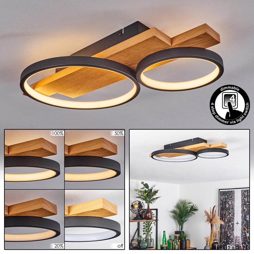 Plafonnier Rodekro LED Écru, Noir, 1 lumière main product photo