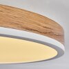 Plafonnier Salmi LED Brun, Couleur bois, Blanc, 1 lumière