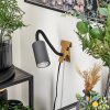 lampe â clipper Javel Brun, Couleur bois, Noir, 1 lumière