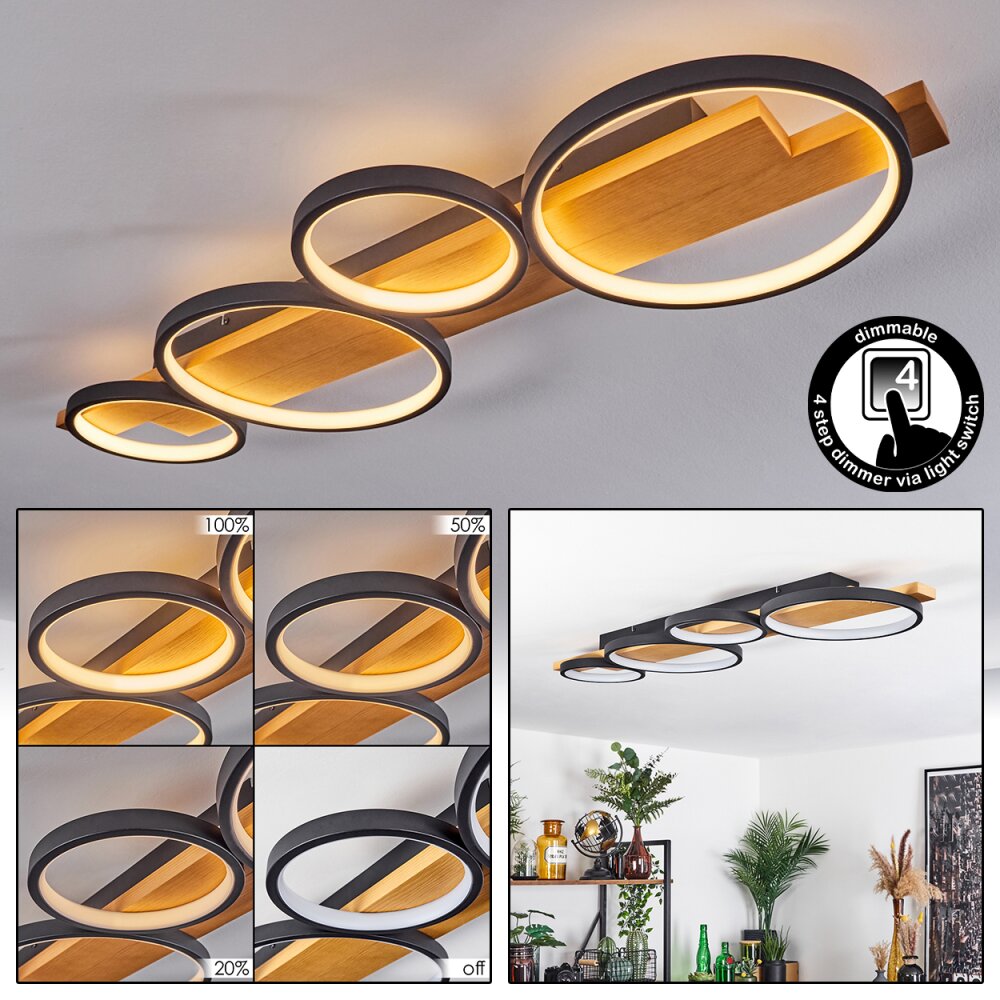 Plafonnier Rodekro LED Écru, Noir, 1 lumière main product photo