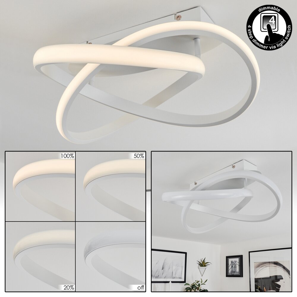 Plafonnier Cochato LED Blanc, 1 lumière main product photo